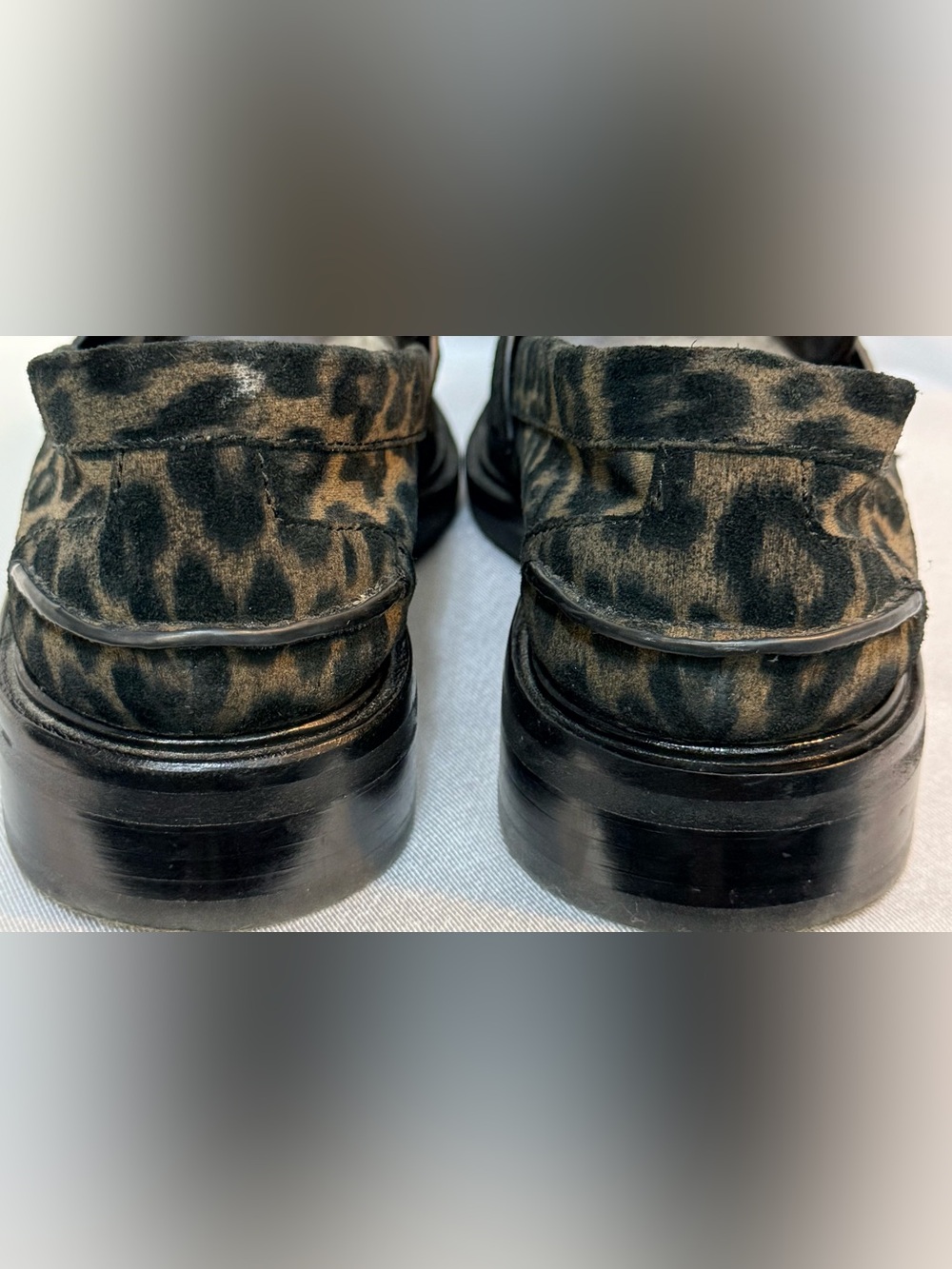 rag & bone Carter Leopard Calf Hair Penny Loafers 7.5 - Picture 5 of 5